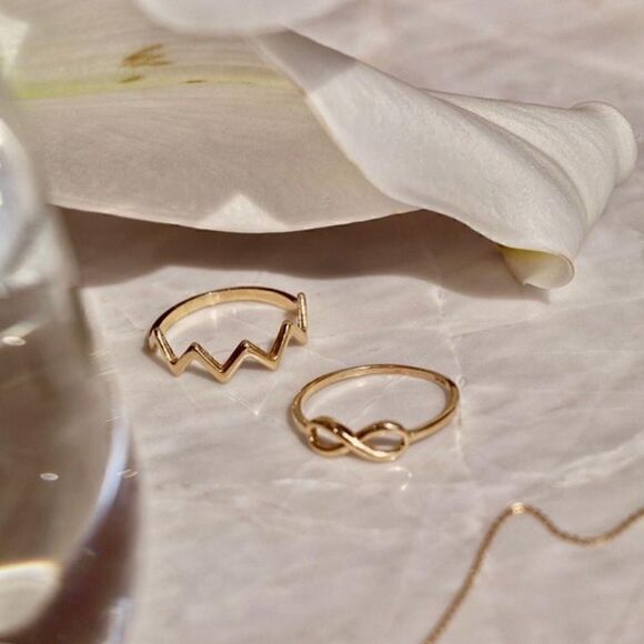 14k real gold Thunder ring size 7 NEW - Picture 2 of 3